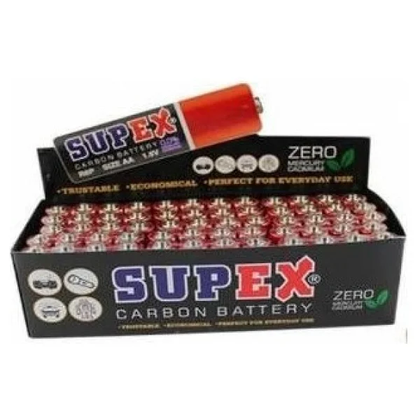 Supex 6f22 9v Çinko Karbon Pil 12'li Paket - Görsel 9