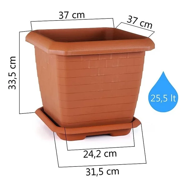 Serinova 25.5 Lt Hisar Saksı - Görsel 3