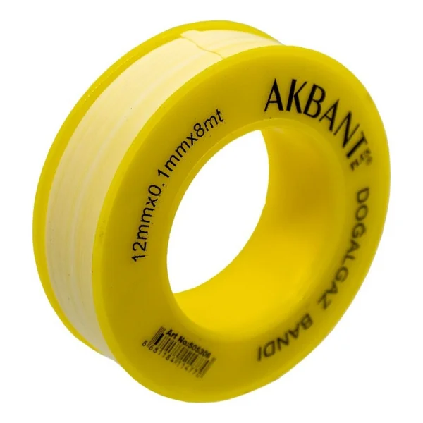 Akbant 505306 Sarı Doğalgaz Teflon Bant (Gazlar Için) 12mm X 8mt (553623049) - Görsel 3