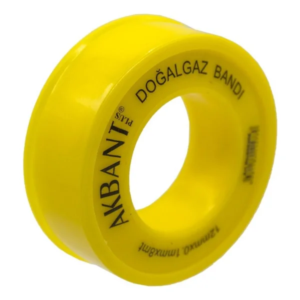 Akbant 505306 Sarı Doğalgaz Teflon Bant (Gazlar Için) 12mm X 8mt (553623049) - Görsel 4