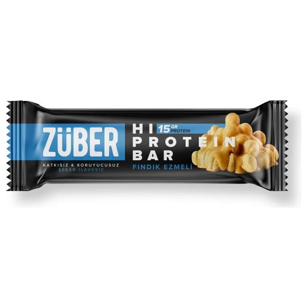 Züber Fındık Ezmeli 45 Gr 12'li Yüksek Protein Bar - Görsel 9