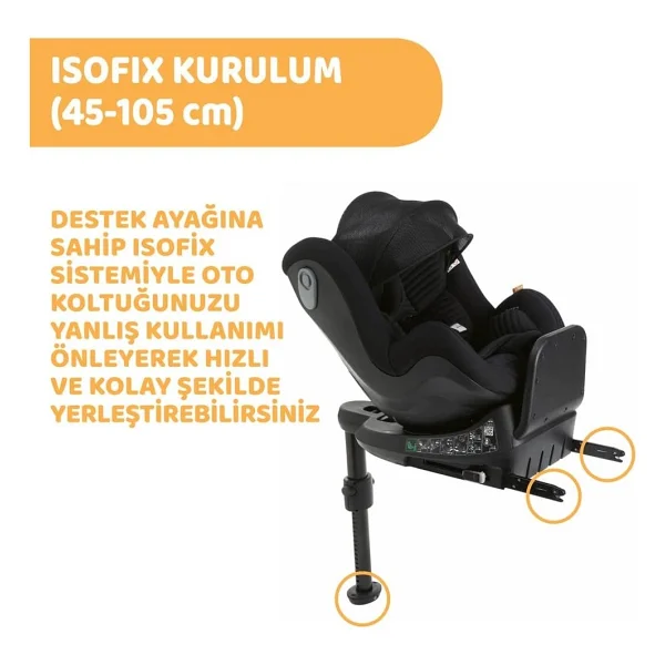 Chicco Seat2fit İ-Size Air Oto Koltuğu - Görsel 4