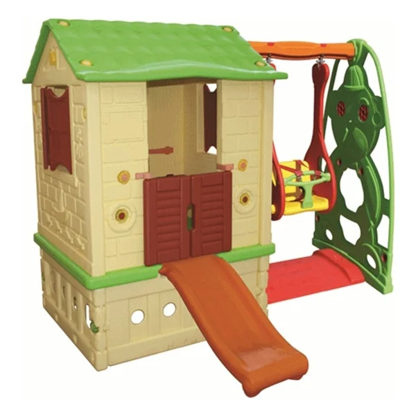 King Kids KH-2020 Kaydıraklı Salıncaklı Oyun Evi - Görsel 2