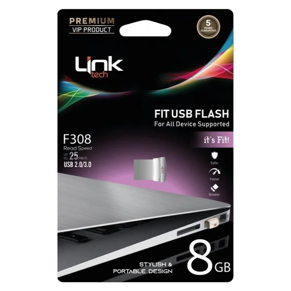 Linktech Fit Premium Metal F308 8 GB Flash Bellek - Görsel 2