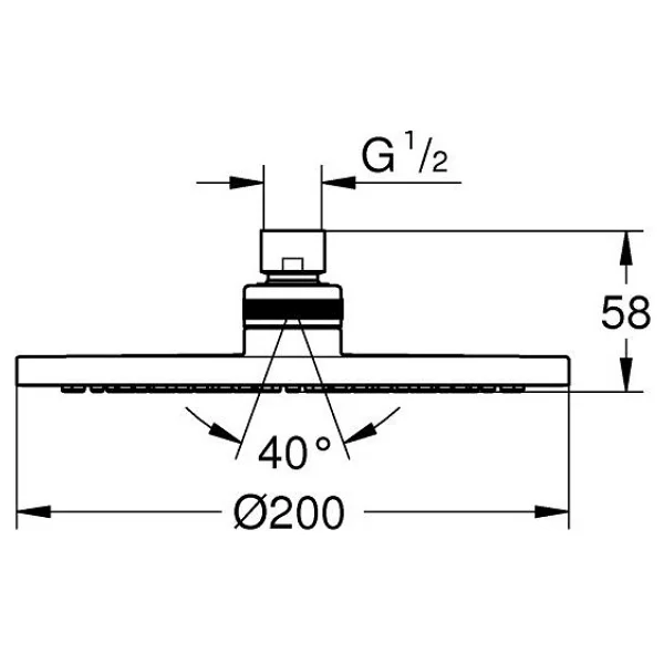 Grohe 27541001 20 Cm Tempesta Krom Tepe Duşu - Görsel 2