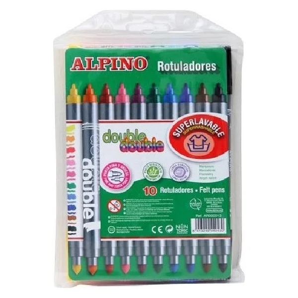 Alpino Çift Taraflı 10'lu Keçeli Kalem Seti - Görsel 2