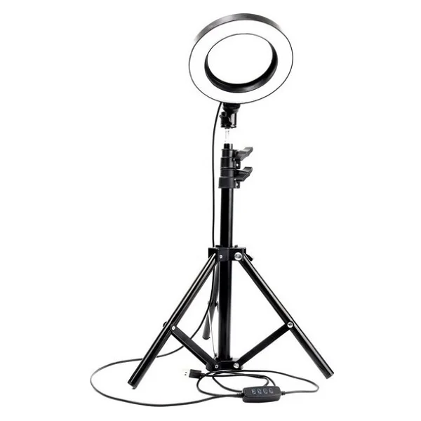 Asfal 10" Halka LED 210 Cm Tripodlu Youtuber Video Selfie Stüdyo Makyaj Tiktok Işığı Ring Light - Görsel 4