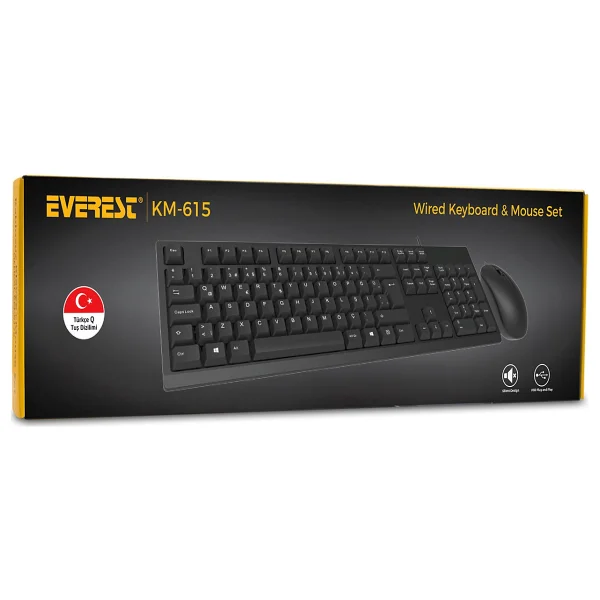 Everest Km-615 Kablolu Klavye Mouse Seti - Görsel 6