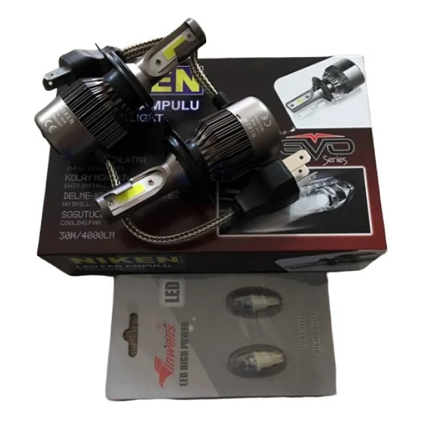 Niken Evo Serisi LED Xenon Far Ampulu H7 / H4 / H11 / H1 / H10 / 9005 / 9006 / H15 + T10 Ampul - Görsel 3