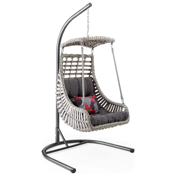 Capri Swing Alaçatı 1 Kişilik Rattan Bahçe Salıncağı - Görsel 4