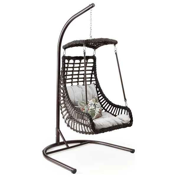 Capri Swing Alaçatı 1 Kişilik Rattan Bahçe Salıncağı - Görsel 5
