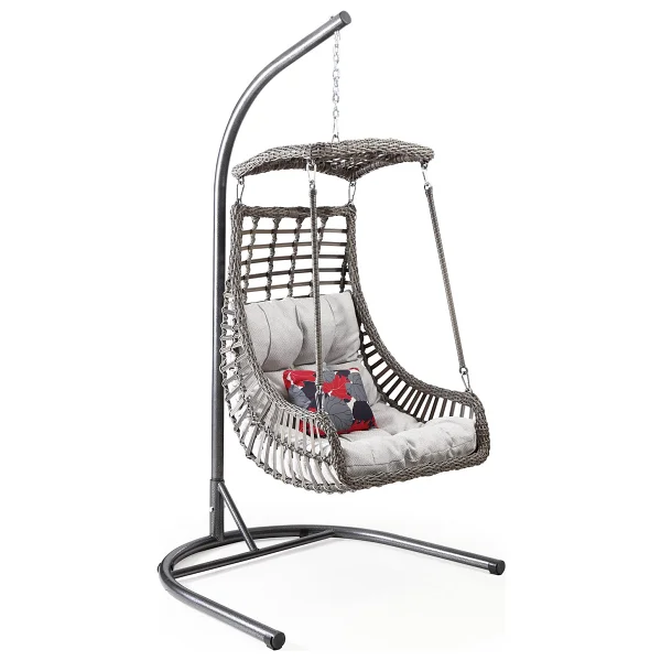 Capri Swing Alaçatı 1 Kişilik Rattan Bahçe Salıncağı - Görsel 3