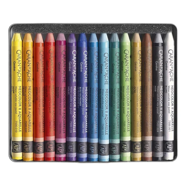 Caran D'ache Neocolor 15 Renk Water Soluble Wax Pastel Boya - Görsel 2