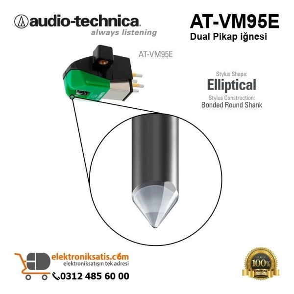 Audio Technica At-Vm95e Dual Pikap İğnesi - Görsel 4