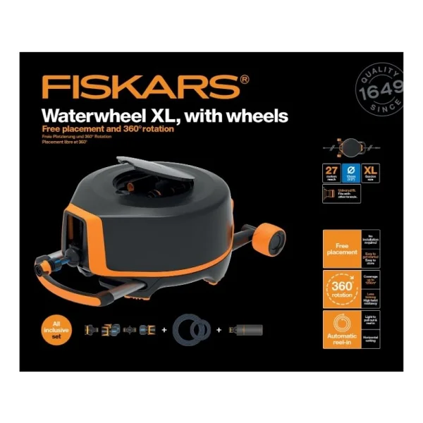 Fiskars 1025933 Tekerlekli 20+7 m Hortum Makarası Seti - Görsel 4