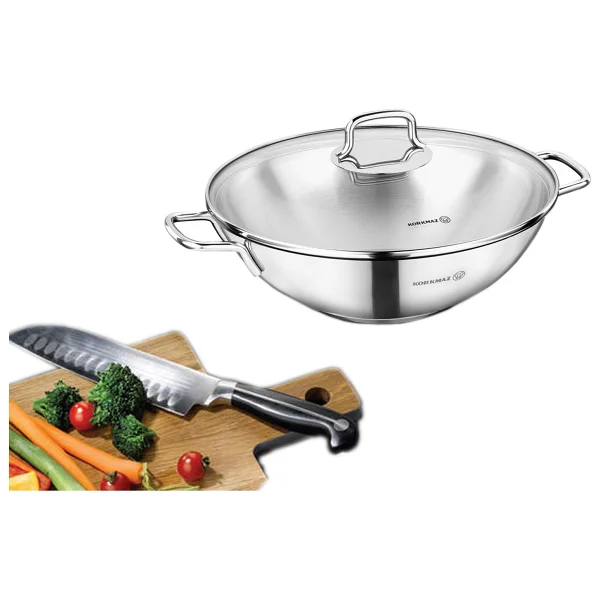 Korkmaz Perla A1519 28 Cm Çelik Wok Tencere - Görsel 3