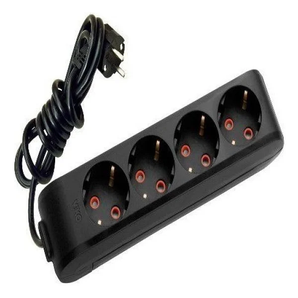 Viko Multi-let 90133401 Topraklı Siyah 1 m 4'lü Priz