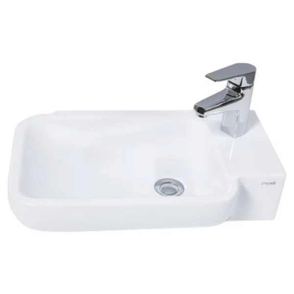 Creavit Tp027 Elmas 33x53 Cm Tezgah Üstü Çanak Lavabo - Görsel 5
