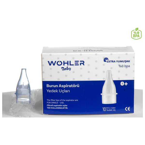 Wohler Baby Burun Aspiratörü Yedek Uç - Ekstra Yumuşak, Bpa İçermez, Tek Kullanımlık Silikon, 10'lu Paket, Manuel Ve Taşınabilir Kullanım - Görsel 4