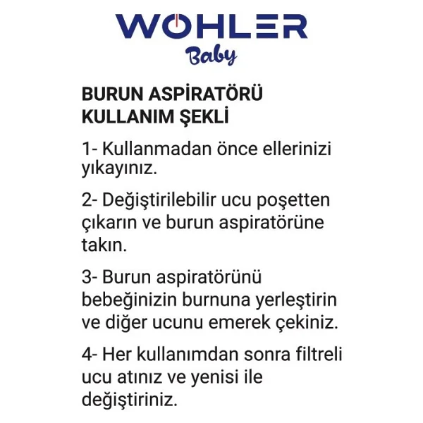 Wohler Baby Burun Aspiratörü Yedek Uç - Ekstra Yumuşak, Bpa İçermez, Tek Kullanımlık Silikon, 10'lu Paket, Manuel Ve Taşınabilir Kullanım - Görsel 6