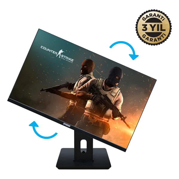 Spardox SG-27240RP 27" 1 ms Full HD G-Sync FreeSync Pivot IPS Oyuncu Monitörü - Görsel 3