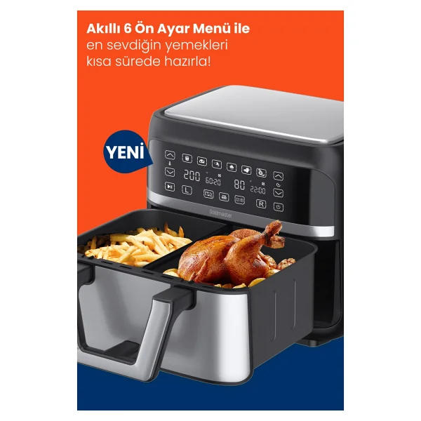 Goldmaster Doublefry Gm7489 9 Lt Yağsız Fritöz - Görsel 6