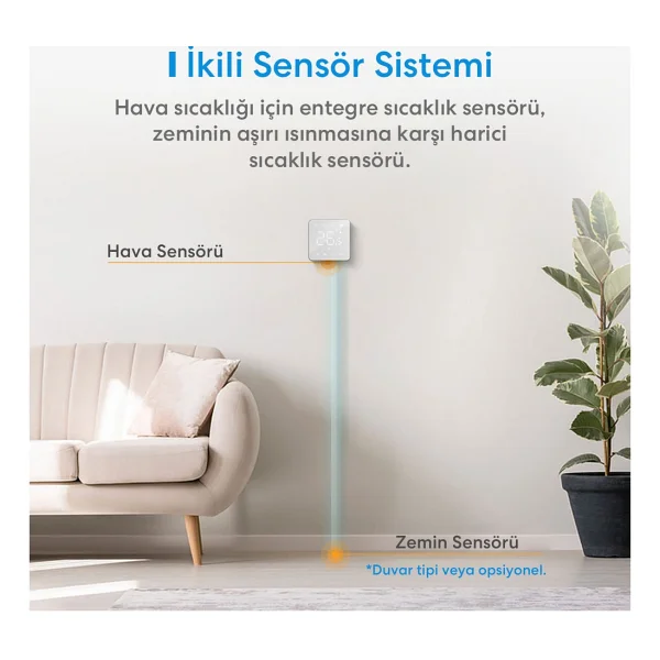 Meross Wi-Fi HomeKit Google Assistant Uyumlu Akıllı Termostat - Görsel 10