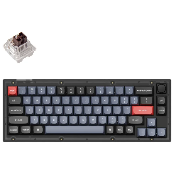 Keychron V2 QMK Brown Switch İngilizce Kablolu Mekanik Klavye - Görsel 6