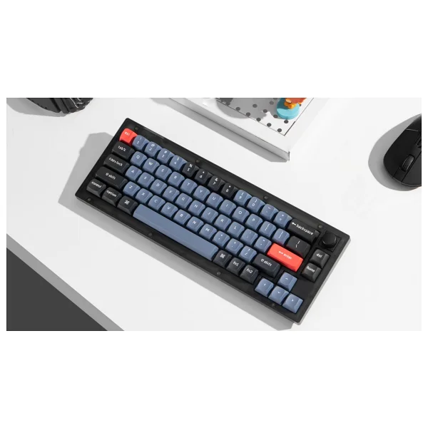 Keychron V2 QMK Brown Switch İngilizce Kablolu Mekanik Klavye - Görsel 3