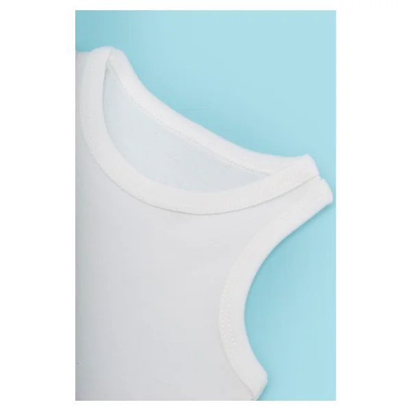 Novibaby 5'li Bebek Atlet Body Zıbın Çıtçıtlı Ekru 100% Pamuk 3-6 Ay - Görsel 3
