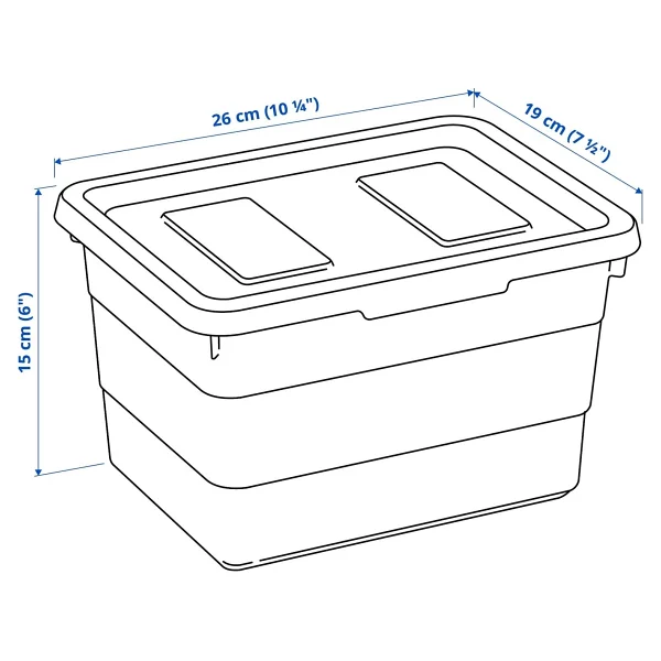 Ikea Pembe Kapaklı Saklama Kutusu Sockerbıt 19x26x15 Cm - Görsel 7