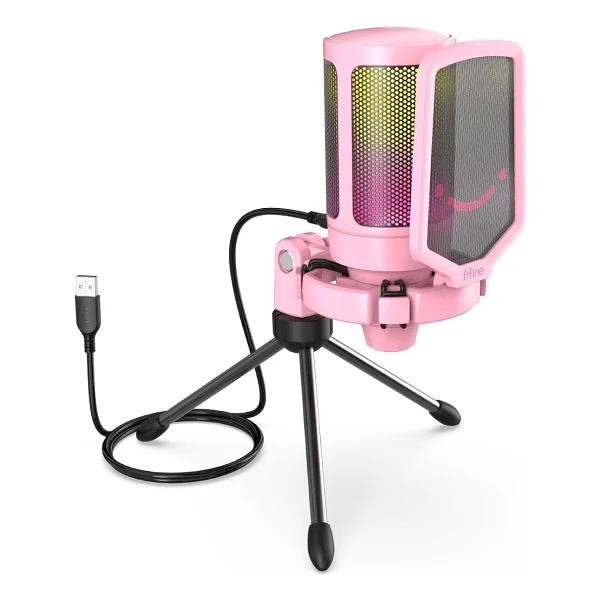 Fifine Ampligame A6v Mavi RGB USB Yayıncı Mikrofonu - Görsel 7