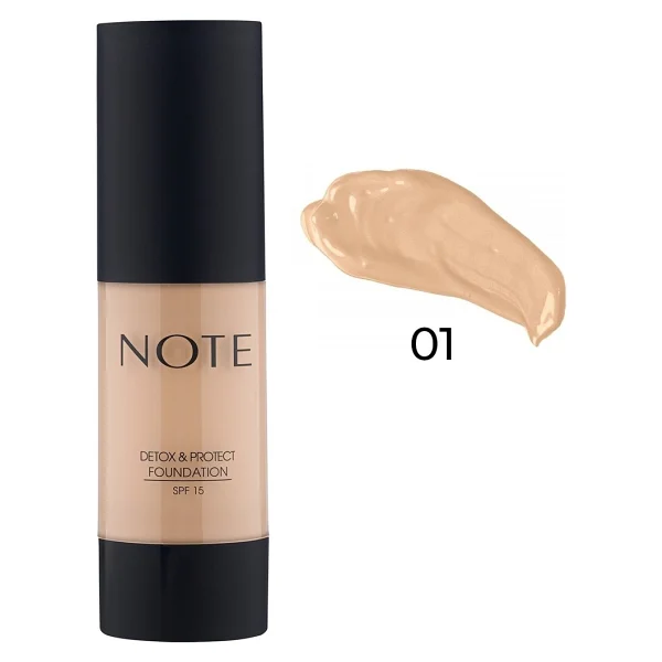 Note Detox & Protect Spf 15 01 Beige 30 Ml Likit Fondöten - Görsel 4
