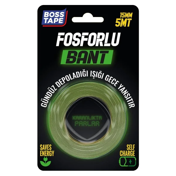 Boss Tape Fosforlu Bant 15mmx5mt - Görsel 5