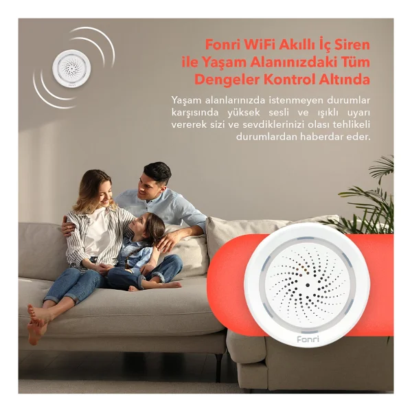 Fonri Wi-Fi Akıllı İç Ortam Siren - Görsel 5