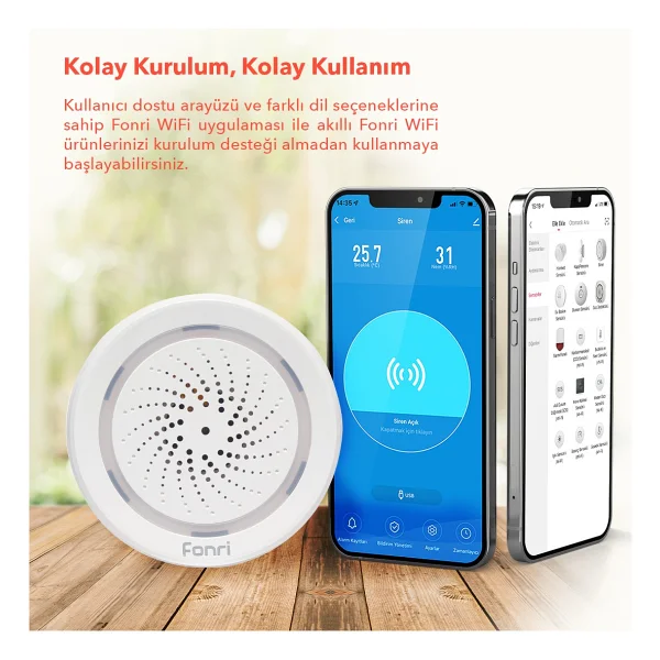 Fonri Wi-Fi Akıllı İç Ortam Siren - Görsel 7