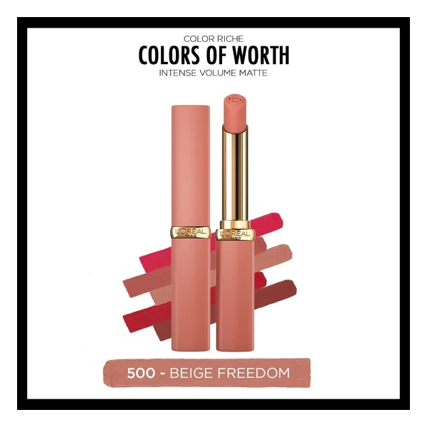 L'oreal Paris Color Riche Intense Volume Matte 100 Pink Worth It Stick Ruj - Görsel 10