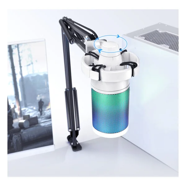 Fifine Ampligame A6t Beyaz RGB USB Yayıncı Mikrofonu - Görsel 3