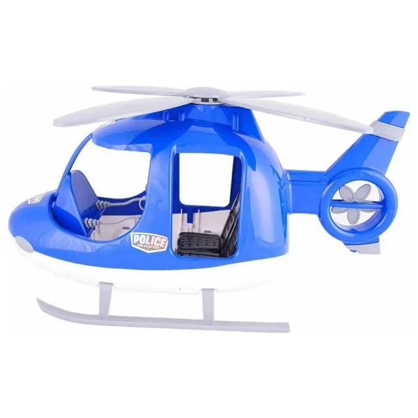Farbu Oyuncak 46 Cm Büyük Polis Helikopteri Mavi - Görsel 2