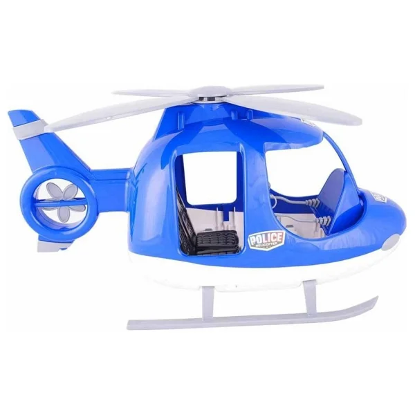 Farbu Oyuncak 46 Cm Büyük Polis Helikopteri Mavi - Görsel 3
