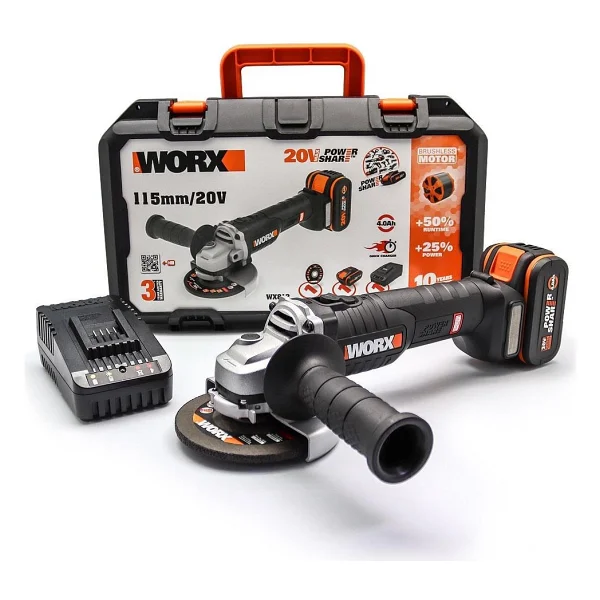 Worx Wx813 20 V 4 Ah Tek Akülü Avuç Taşlama Makinesi - Görsel 7