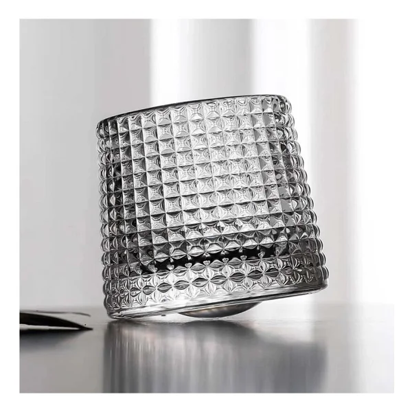 Hubby Chef Viski Kokteyl Bardağı Kadehi 360 Dönen Cam Bardağı 2li Set 160ml - Beyaz - Görsel 2
