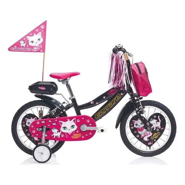 Carraro Moggy Siyah-Altın-Pembe 16 Jant Kız Çocuk Bisikleti - Görsel 2