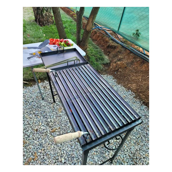 İklim 40x100 Cm Demir Mangal Barbekü Oluklu Izgara - Görsel 4
