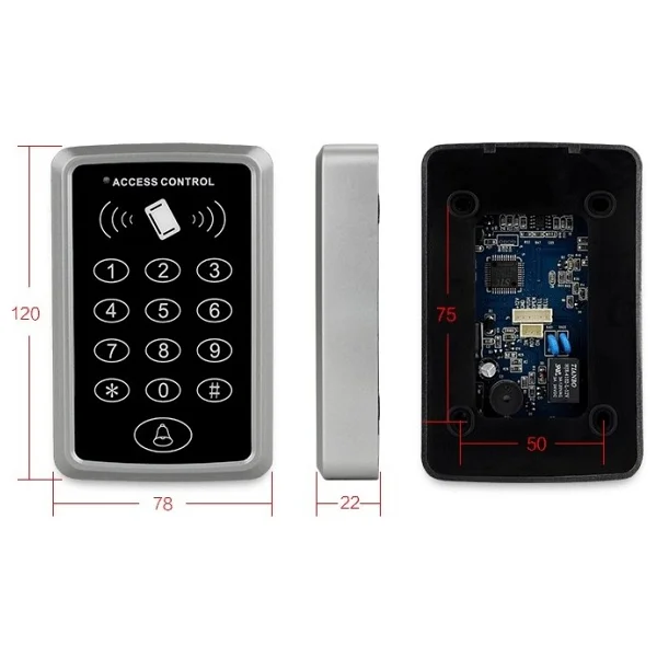 Sonex 10 Adet RFID Şifreli Kapı Kilidi - 100 Adet Proximity Anahtarlık - Görsel 3