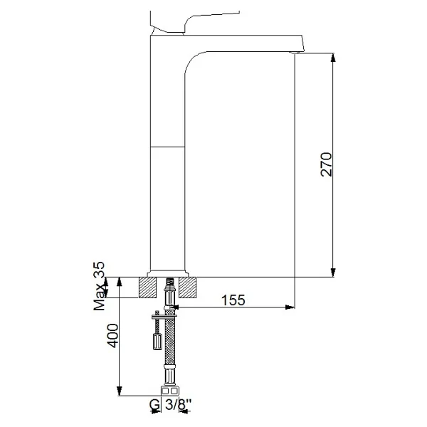 Newarc 941001b Aqua Çanak Tipi Lavabo Bataryası Mat Siyah - Görsel 2