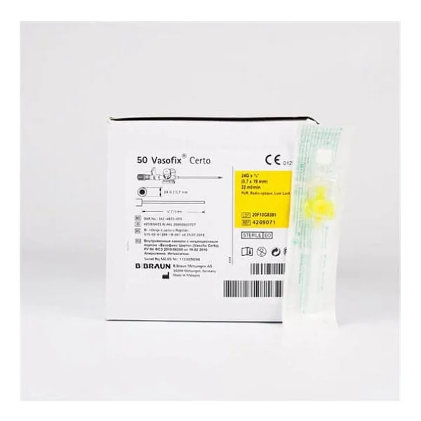 Braun Vasofix Branül (Intraket) Sarı (24g) 50'li Paket - Görsel 2