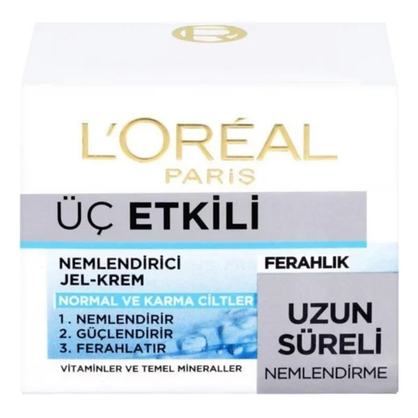 L'oreal Paris 3 Etkili Nemlendirici Jel Krem Normal Ve Karma Ciltler 50 Ml - Görsel 3