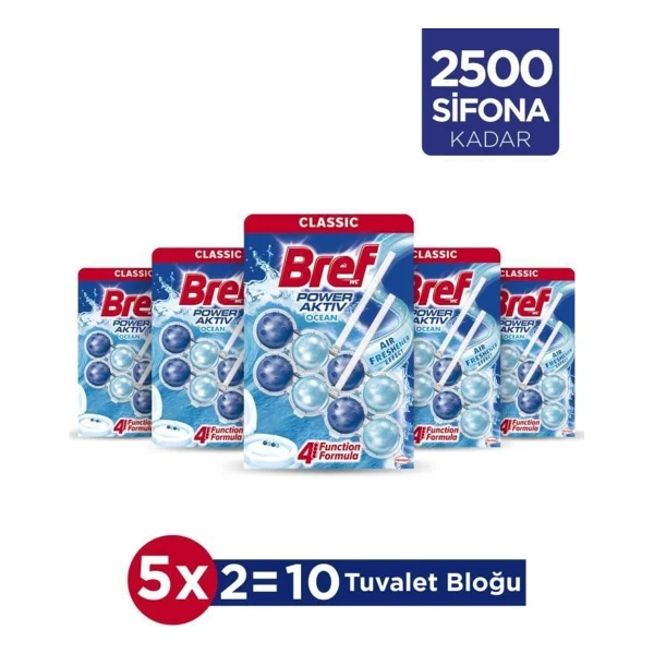Bref Wc Power Aktiv Duopack Katı Tuvalet Bloğu Okyanus 5 X 2'li Paket - Görsel 2