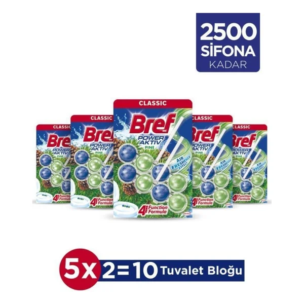 Bref Wc Power Aktiv Duopack Klozet Bloğu Çam 5 Adet - Görsel 2